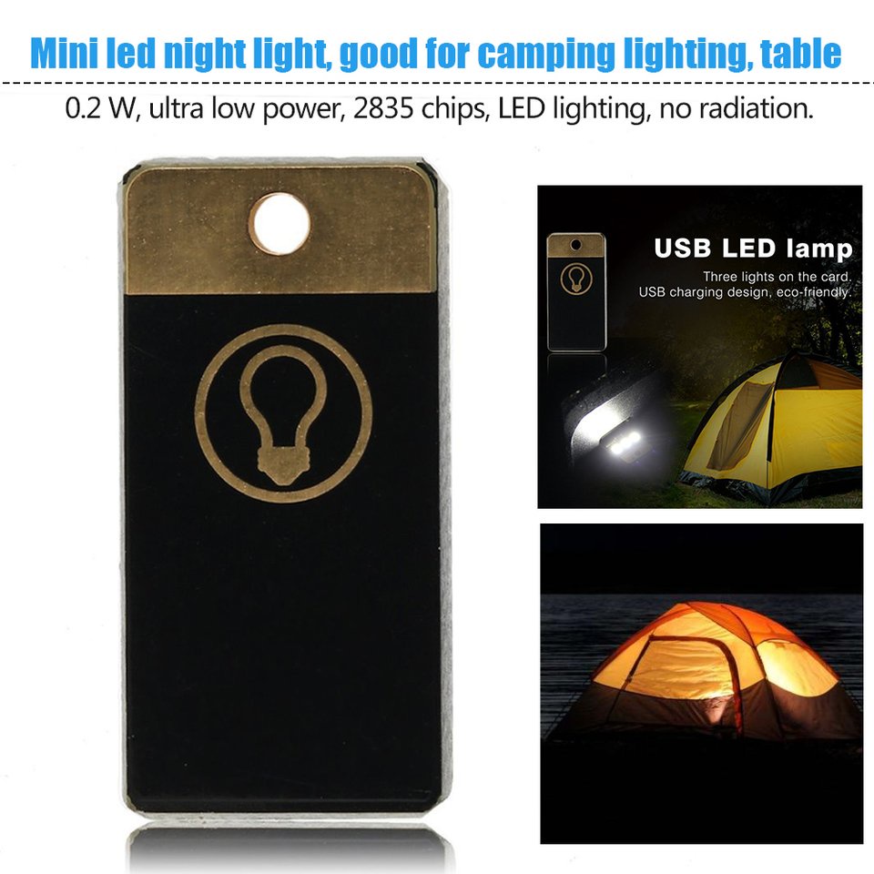 Thẻ đèn LED mini bỏ túi sạc USB 2016 12-09