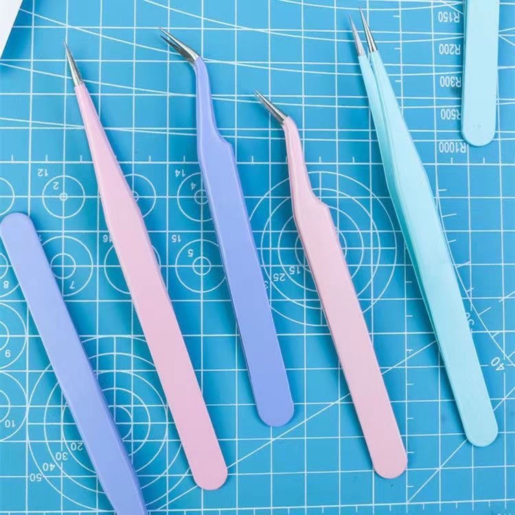 Nhíp Kẹp Trang Trí Móng Tay Bằng Thép Không Gỉ Màu Sắc Macaron