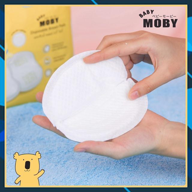 Miếng lót thấm sữa Moby mềm mại, khô thoáng cho mẹ (Hộp 60 miếng)