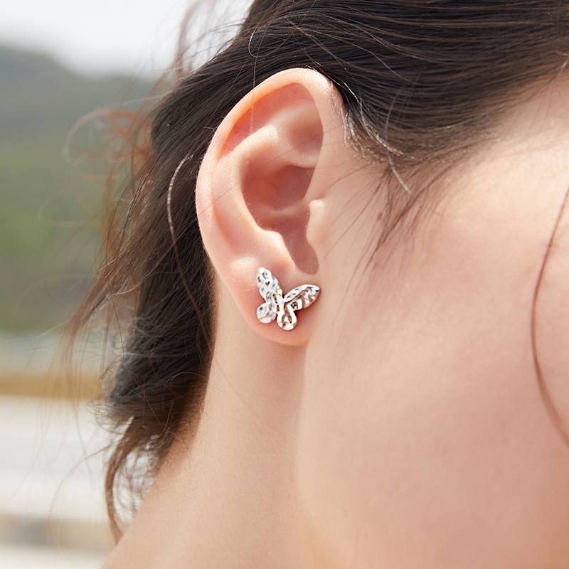 (1 mảnh) Khuyên tai BAMOER bằng bạc 925 đính đá giả thời trang cho nữ