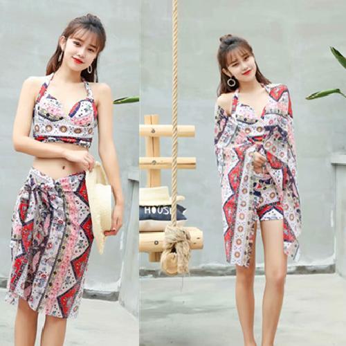 Bộ Bikini Hai Mảnh Họa Tiết Cổ Điển Cho Nữ | BigBuy360 - bigbuy360.vn