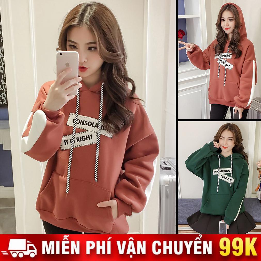 Áo Hoodie Phối Chữ May Phá Cách Hàn Quốc P860 Quảng Châu