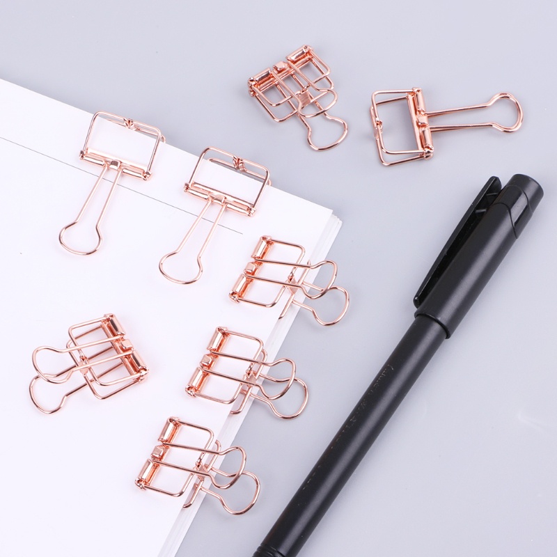 Kẹp Giấy Văn Phòng Thiết Kế Khoét Rỗng Bằng Kim Loại Dễ Thương