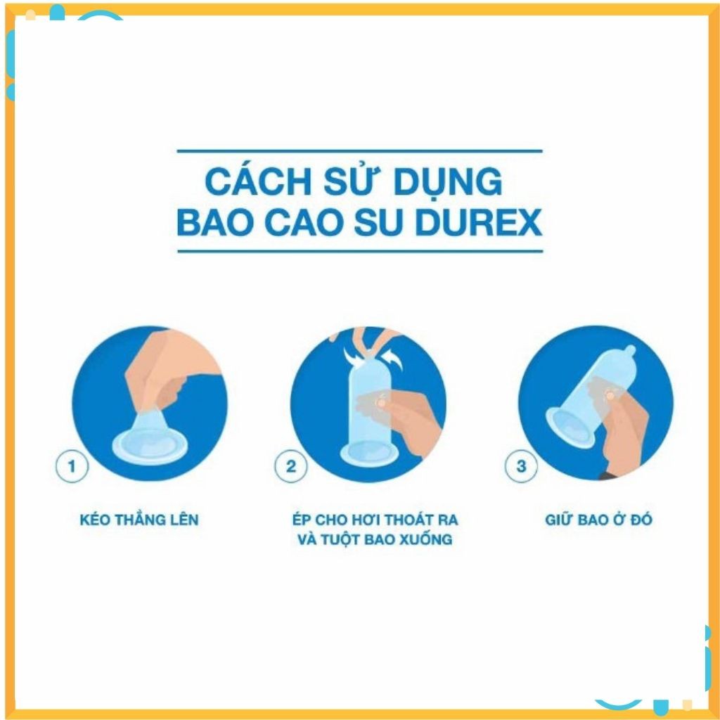 Bao cao su Durex Kingtex bcs cỡ bao ôm sát 49mm cam kết chính hãng 100% hộp 12 cái