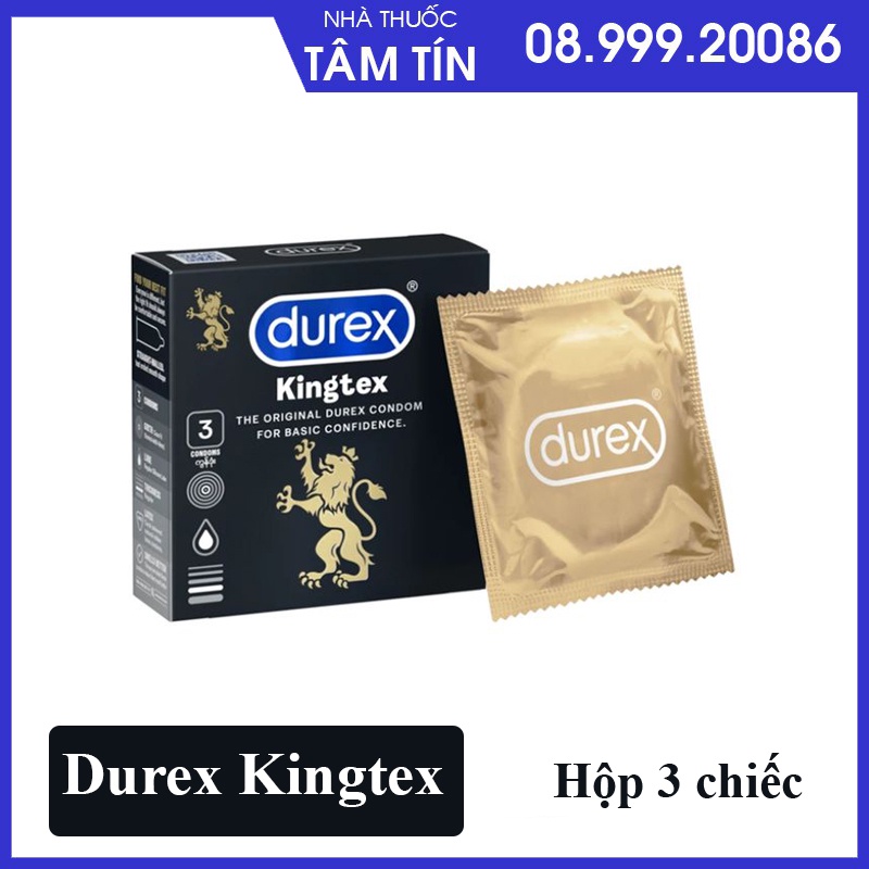 Bao cao su Durex(hộp 3 miếng) Kingtex