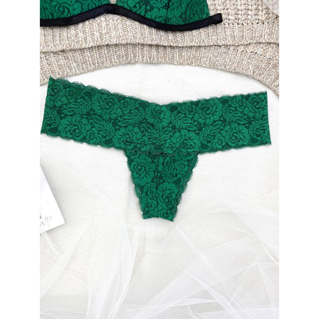 👙 Bra thiết kế sexy 👙 Đồ lót nữ vải ren cao cấp màu xanh lá trơn siêu bền thoáng khí (hình thật 100%) | BigBuy360 - bigbuy360.vn