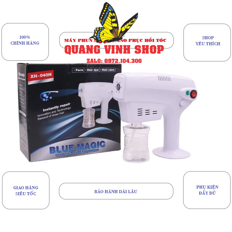 Máy phun sương nano phục hồi tóc blue magic xh-040h