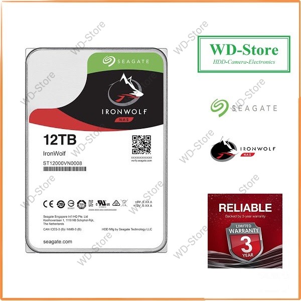 Ổ Cứng HDD 12TB Seagate IRONWOLF chuyên dùng cho Nas - Server