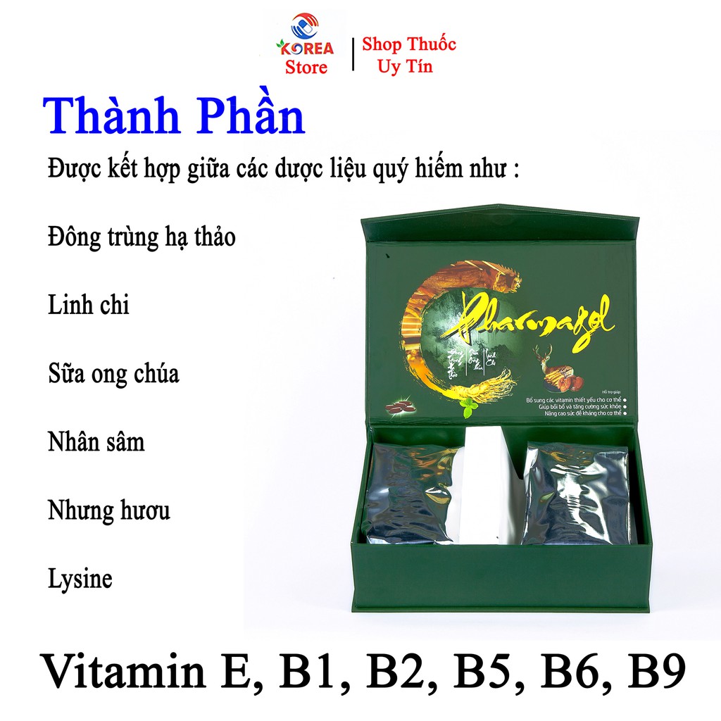 Thực phẩm chức năng PHARMAGOL viên uống hỗ trợ sức khỏe cho cả gia đình hộp 60 viên