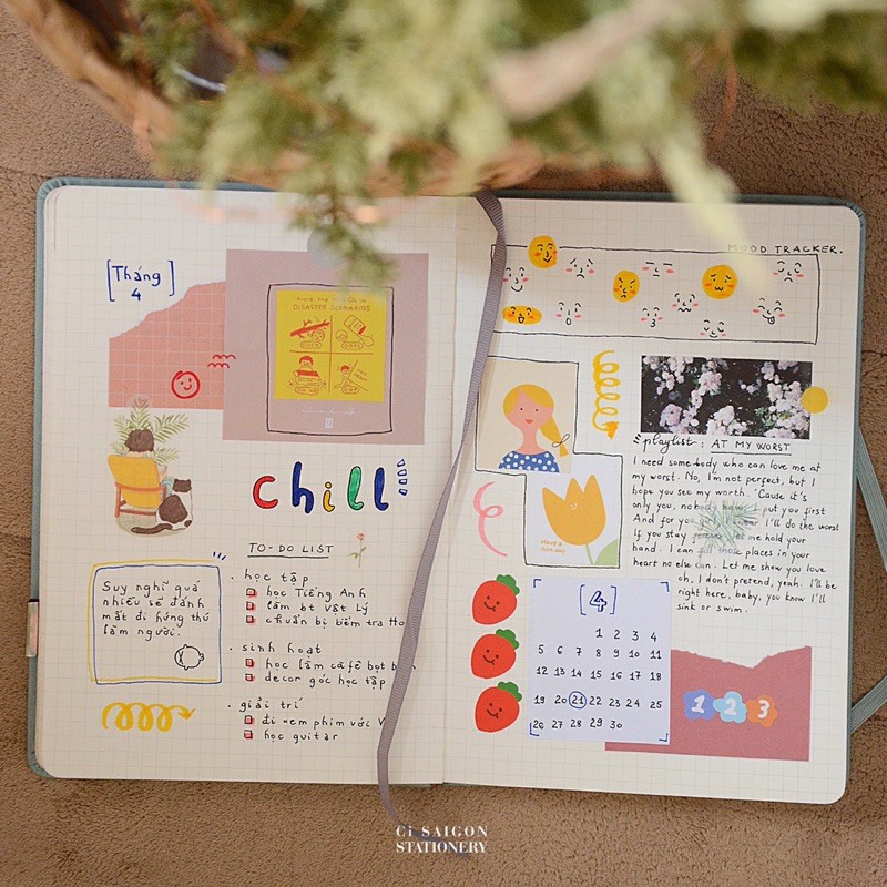 [RESTOCK] Sổ tay dán gáy giấy kẻ ô vuông bìa cứng - Grid Notebook (Hard cover)