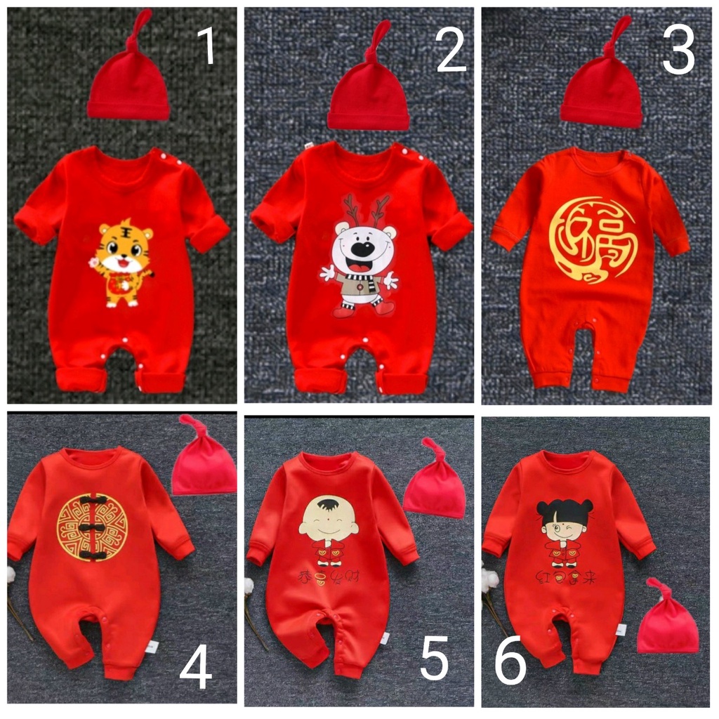 Body dài tay cho bé tài lộc hình Bé Trai chất cotton mền mịn kiểu quần áo sơ sinh bé trai bé gái từ 0-12 tháng