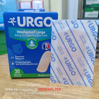 Băng cá nhân URGO Waterproof chống thấm nước hộp 30 miếng