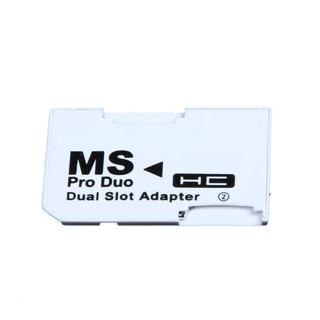Deceble dual slot micro for sd sdhc tf to memory stick ms card pro duo reader adapt #uk