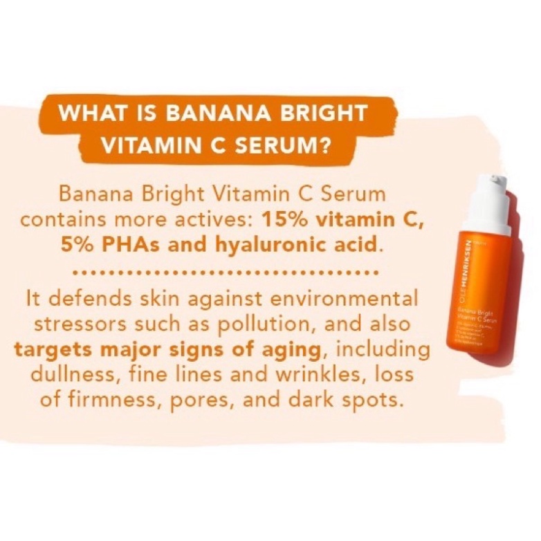 Serum sáng da, mờ thâm OleHenriksen Banana Bright Vitamin C