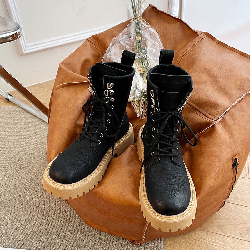 Giày Bốt RENBEN Có Đệm Dây Chéo Thời Trang Cho Nữ