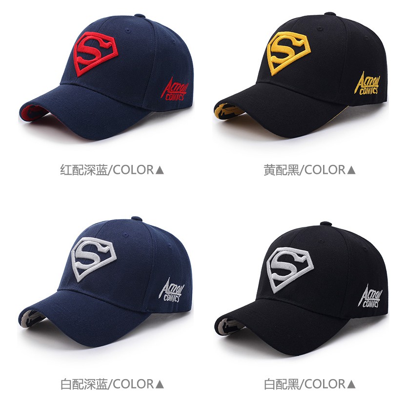 Mũ Lưỡi Trai Chống Nắng In Logo Superman Phong Cách Hàn Quốc Thời Trang Mùa Hè Cho Cặp Đôi