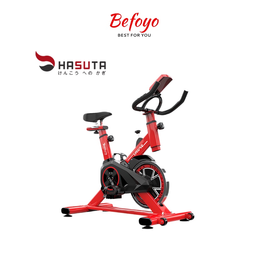 Xe đạp tập thể dục HASUTA HEB-802, giảm xóc tối đa, chống rung lắc, có đồng hồ hiển thị led, bảo hành 24 tháng