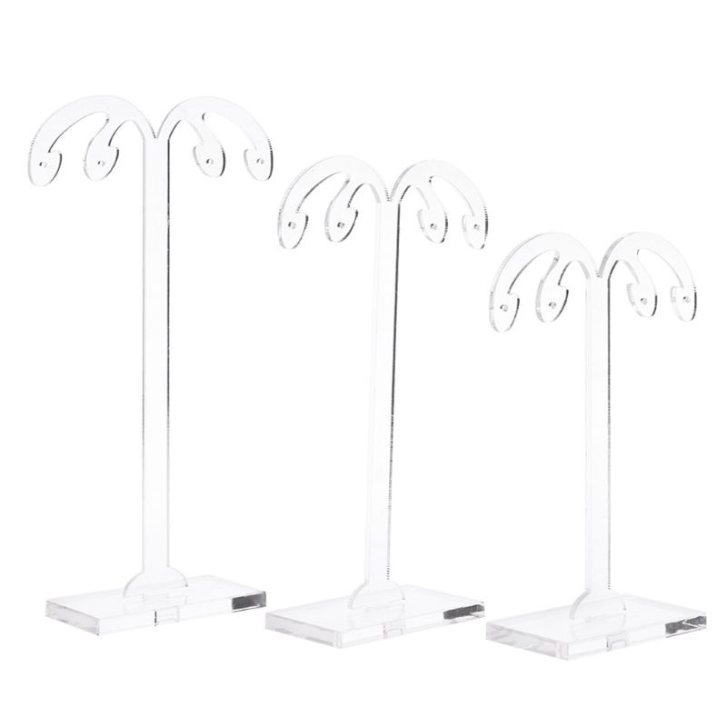 Set 3 Giá Đỡ Khuyên Tai Bằng Nhựa Acrylic Tiện Dụng