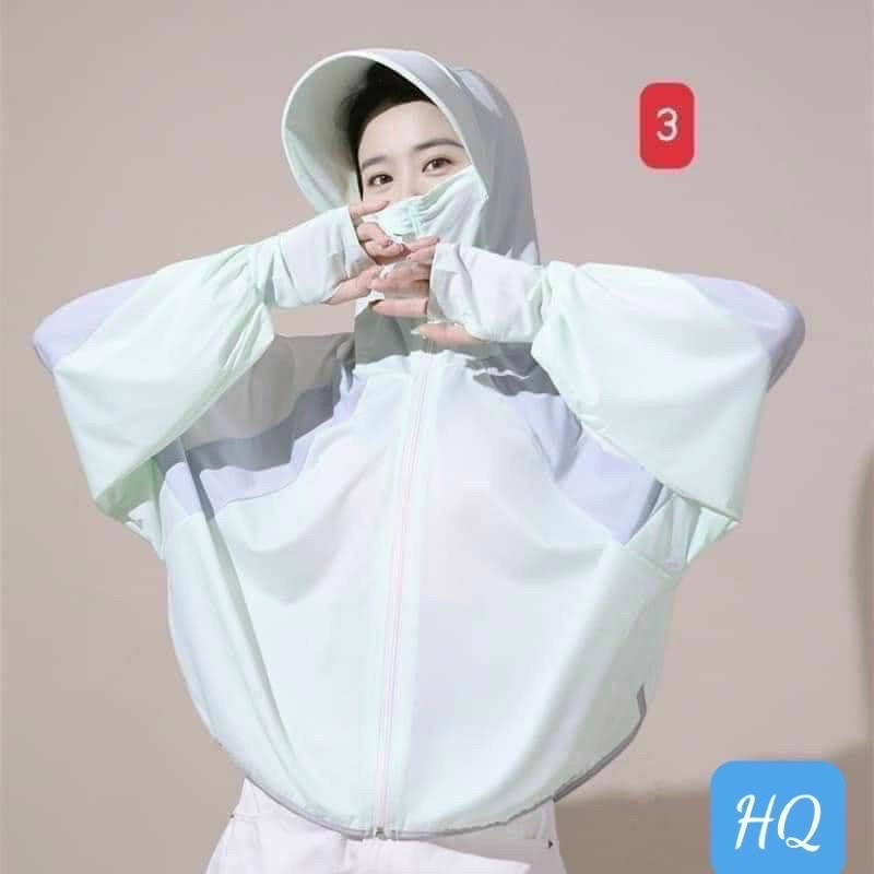 Áo gió chống nắng kèm mũ