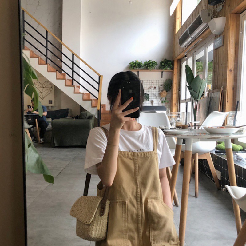 ⚡️SALE SẬP GIÁ⚡️ Váy yếm kaki 2 túi (Sỉ từ 5sp bất kỳ)