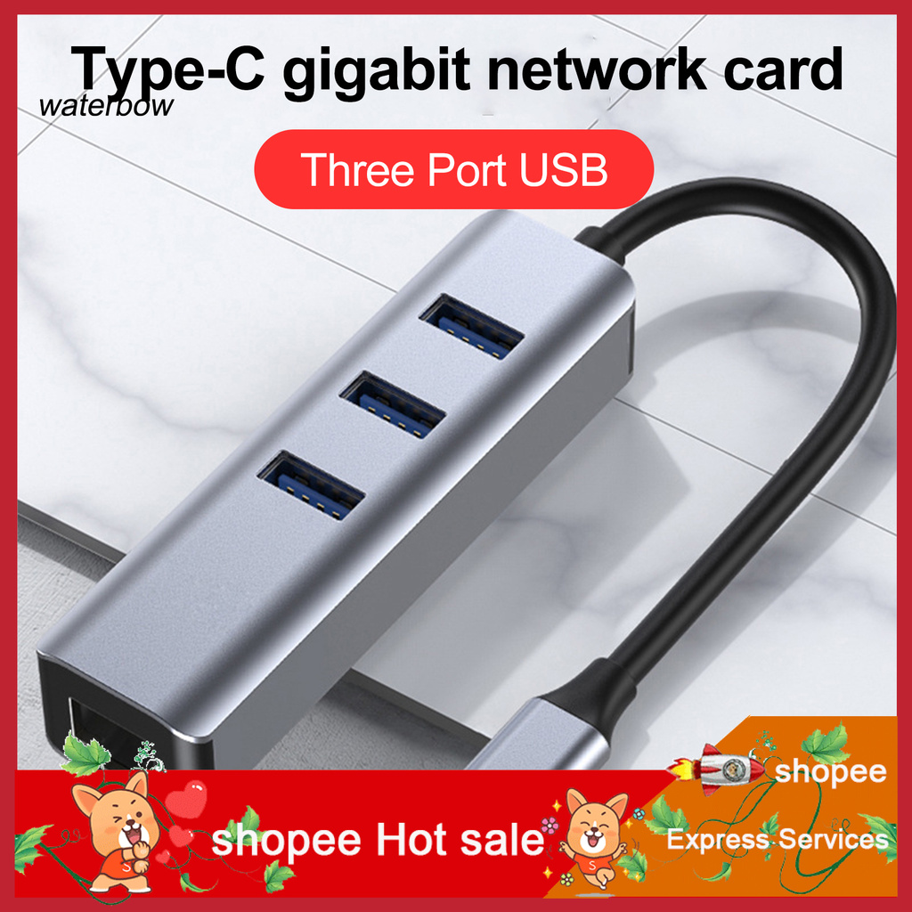 Bộ Chuyển Đổi 3 Cổng Usb 3.0 Type C Sang Rj45 Gigabit Ethernet Cho Macbook