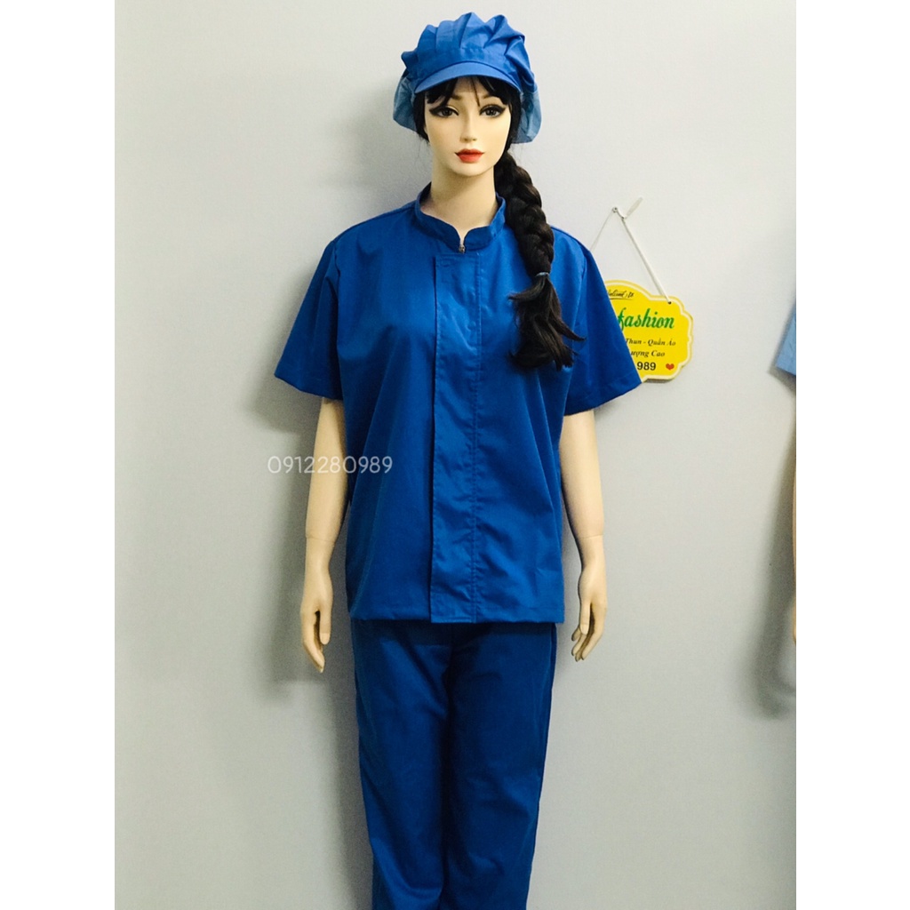 Đồ thực phẩm vải kaki tay ngắn hàng đẹp _ Hình chụp thật