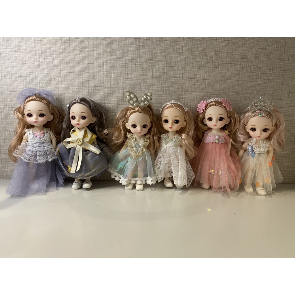 Búp Bê Barbie Mắt 3d_Khớp Xoay_Xinh Xắn Kích Thước 20cm