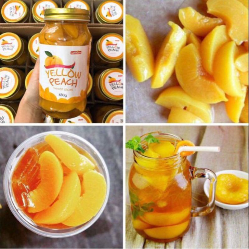 Đào ngâm Hàn Quốc Yellow Peach ( Đào Vàng NongWoo) 680g