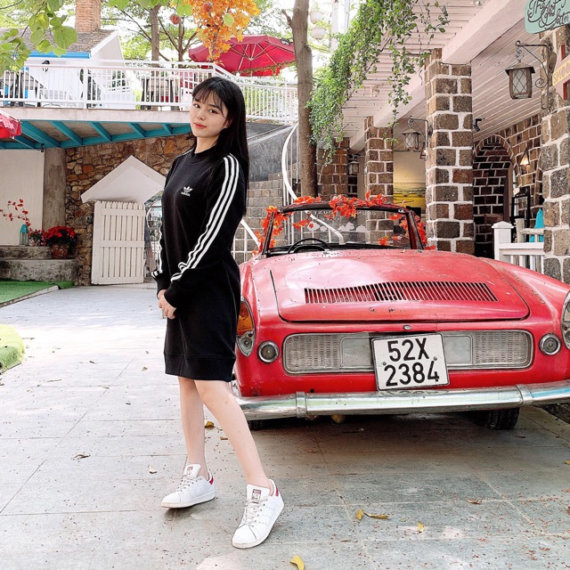 Set váy suông tay dài