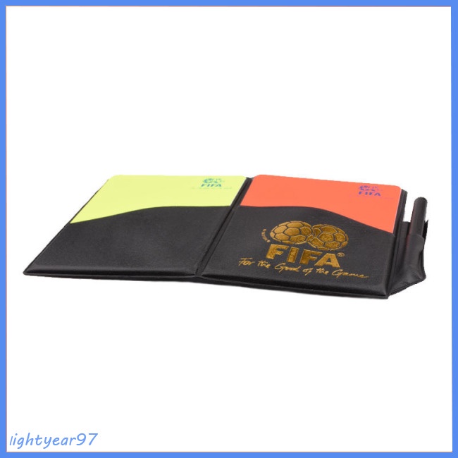 Sổ Tay Trọng Tài Bóng Đá Thể Thao Có Ngăn Đựng Thẻ Đỏ Và Vàng Kèm Bút