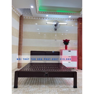 Giường sắt hộp tân cổ điển 1m6x2m - tân hòa phát