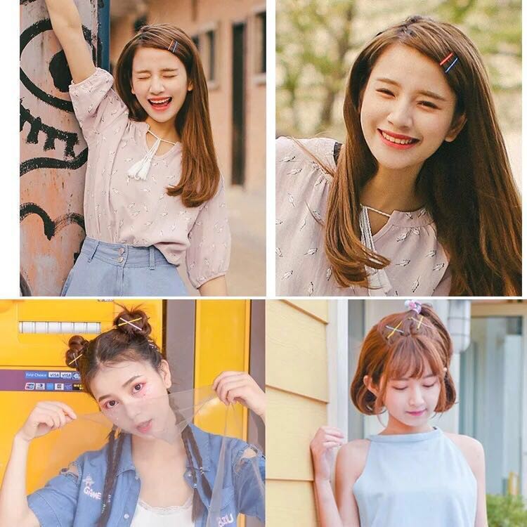 Set 10 kẹp tăm thời trang Hàn Quốc đáng yêu cho nữ