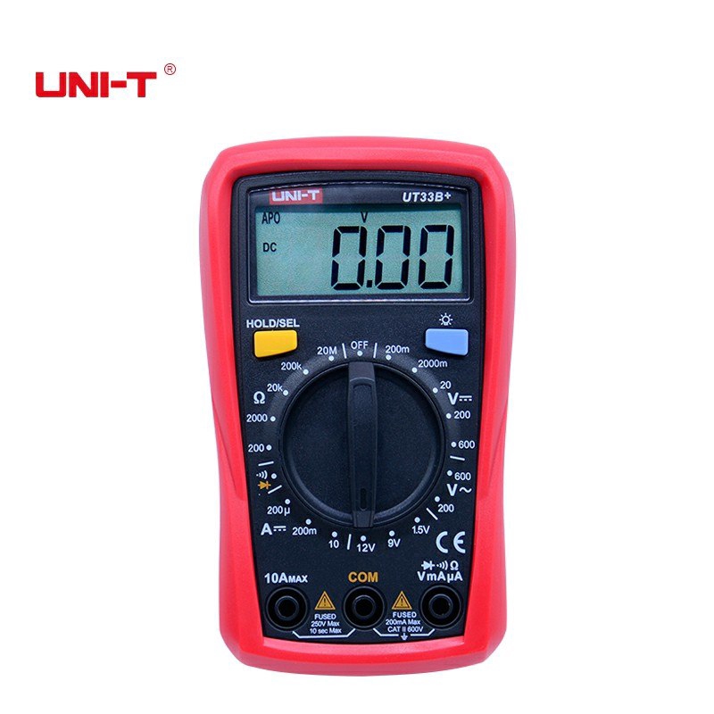 UNI-T UT33B + Kích thước lòng bàn tay vạn năng kỹ thuật số DC vôn kế DC Ampe kế ohmmeter Kiểm tra pin Kiểm tra điốt