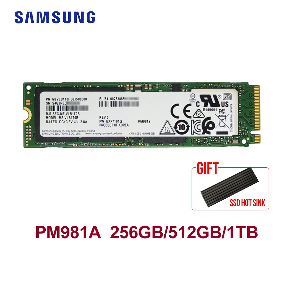 Ổ cứng SSD Samsung m.2NVMe PM961-128GB, PM981-256GB, PM981a-256GB -New Tray-Bảo hành 3 năm | BigBuy360 - bigbuy360.vn