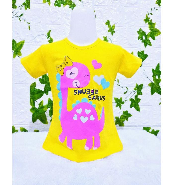 Áo Thun In Hình Hf Snuggle Saurus Girls Thời Trang Cho Bé 1-10 Tuổi Jp6