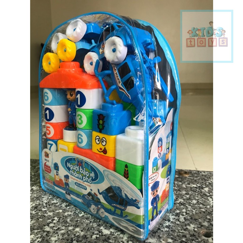 Đồ chơi xếp hình người bảo vệ thành phố cho bé