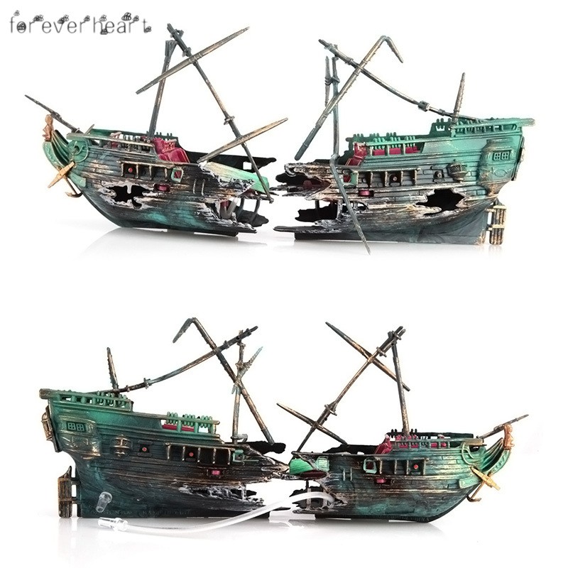 Phụ Kiện Trang Trí Bể Cá Hình Tàu Đắm