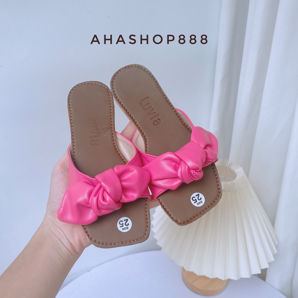 Form to Dép Lê Thắt Nơ Đế Kếp Siêu Bền Cho Bé Gái K149