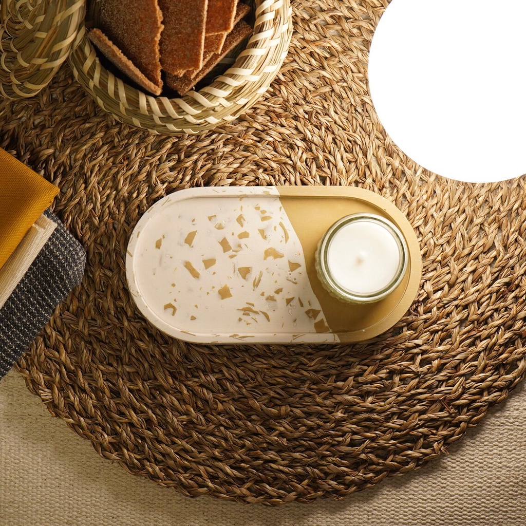 Khay Đựng Deco Chụp Ảnh Sản Phẩm Nến Thơm - Khay Lót Ly Trang Trí Văn Phòng