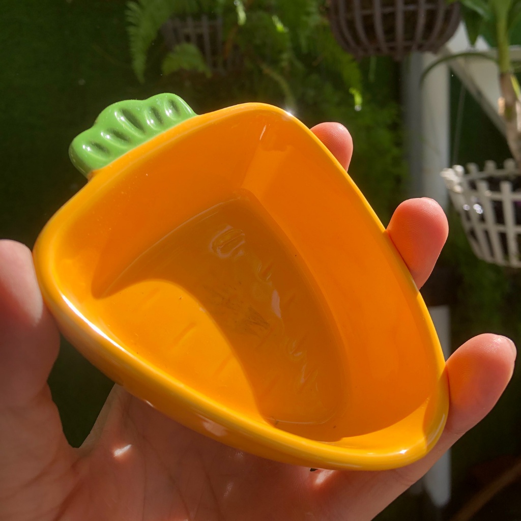 Chén ăn sứ CÀ RỐT VUÔNG NHỎ cho hamster
