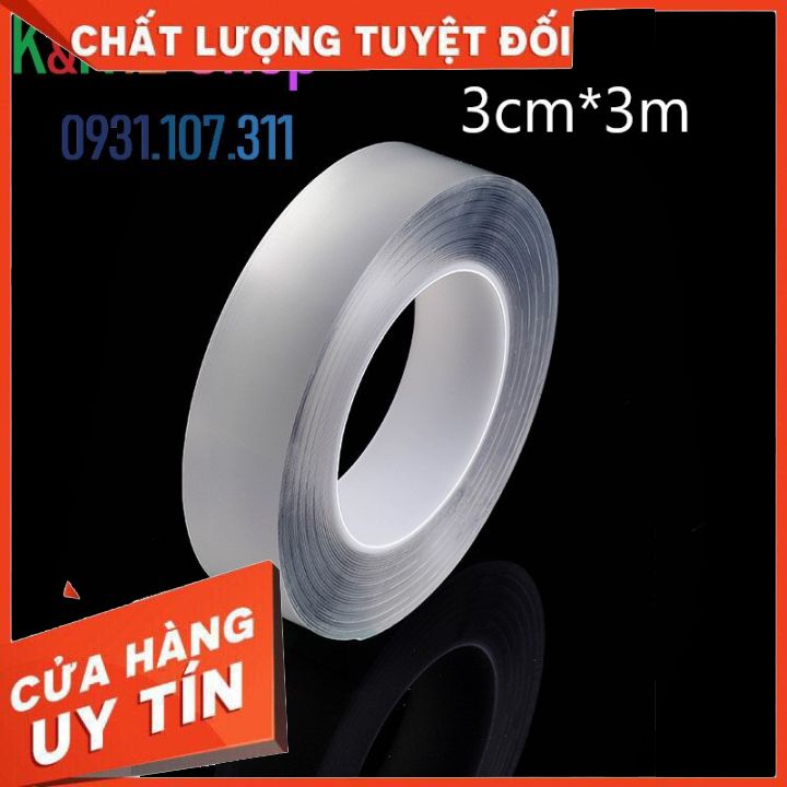 Cuộn keo dán silicon cố định đồ vật 3cm*5m dày 1mm giúp dễ dàng cố định đồ vật trong gia đình. Keo dán K03