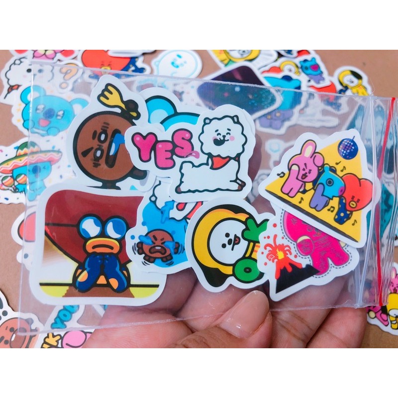 Hình Dán BT21 Dễ Thương Nhất