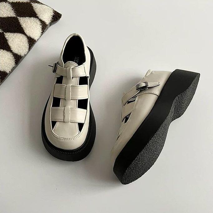 Giày sandal đế dày khoét rỗng thời trang xuân hè năm 2022 cho nữ