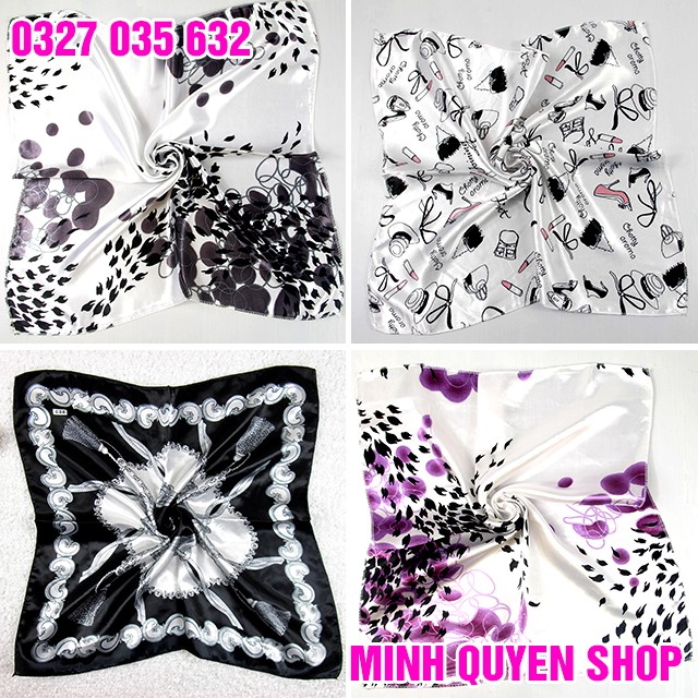 Khăn BANDANA Streetwear Siêu Nhiều Màu - Khăn Vuông Headband Lụa Satin Size 50x50 cm