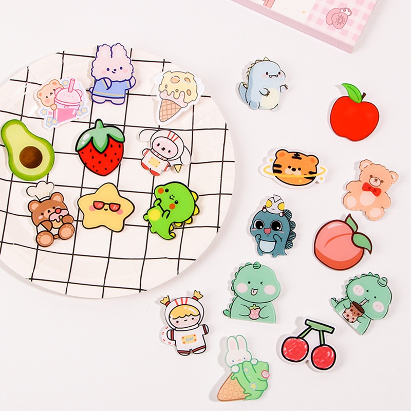 1 Trâm Cài Áo Hình Động Vật Dễ Thương Bằng Acrylic