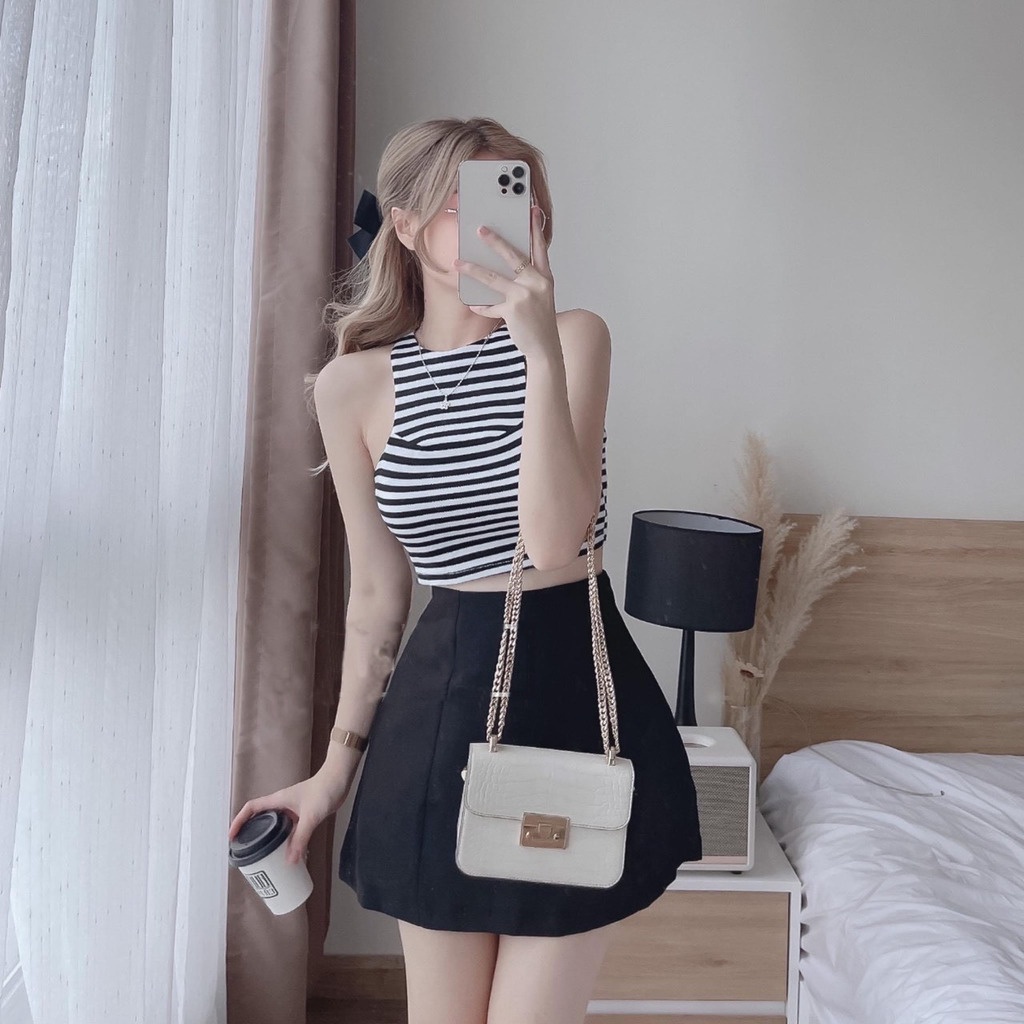 Chân váy chữ a, chất tuyết mưa, Chân váy chữ a ngắn có quần bên trong,  phong cách hàn quốc, xuongmayngocanh