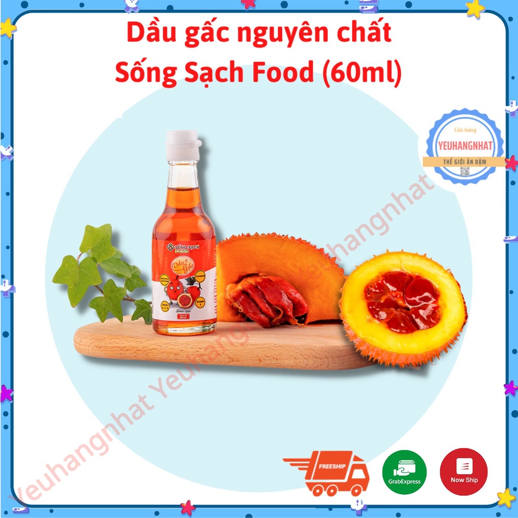 Dầu Gấc Nguyên Chất 60ml thương hiệu Sống Sạch - Việt Nam