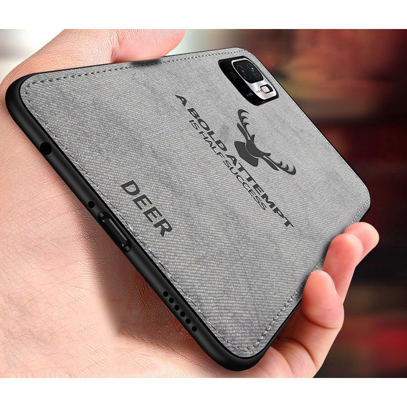 Ốp lưng Redmi Note 10 / 10s vải đầu hươu thời trang cao cấp ôm khít máy