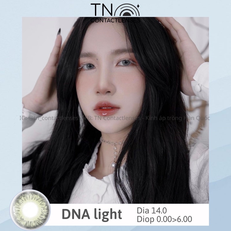 [HOT] Kính áp tròng cao cấp DNA TAYLOR LIGHT GREEN GRAY màu xanh xám tây