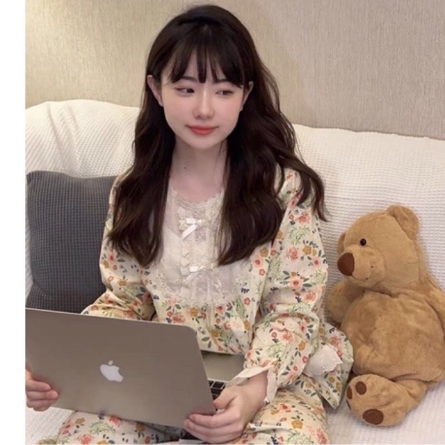 BỘ NGỦ HOA NHÍ BÁNH BÈO BEAU ULZZANG